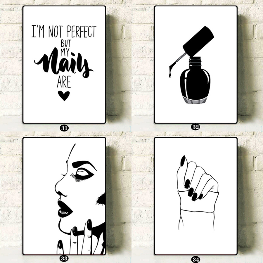 rnt-834 (30*40cm)nail and eyelash salon decoration mural