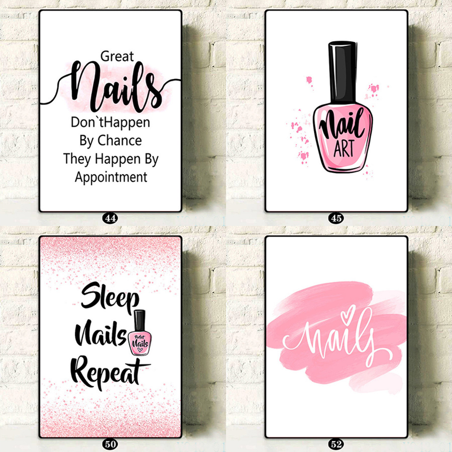 rnt-834 (30*40cm)nail and eyelash salon decoration mural