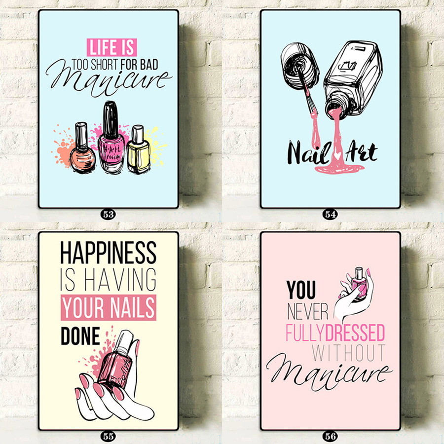 rnt-834 (30*40cm)nail and eyelash salon decoration mural