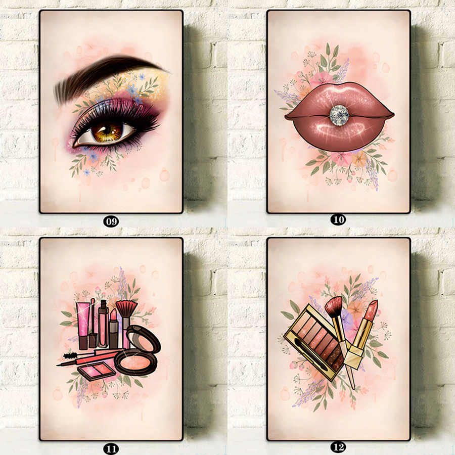 rnt-835 (40*60cm)nail and eyelash salon decorative mural