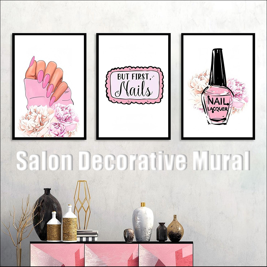 rnt-835 (40*60cm)nail and eyelash salon decorative mural