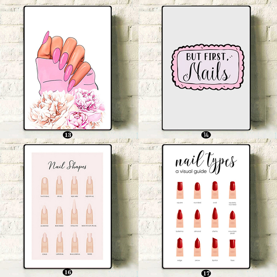 rnt-836 (50*70cm)nail and eyelash salon decorative mural
