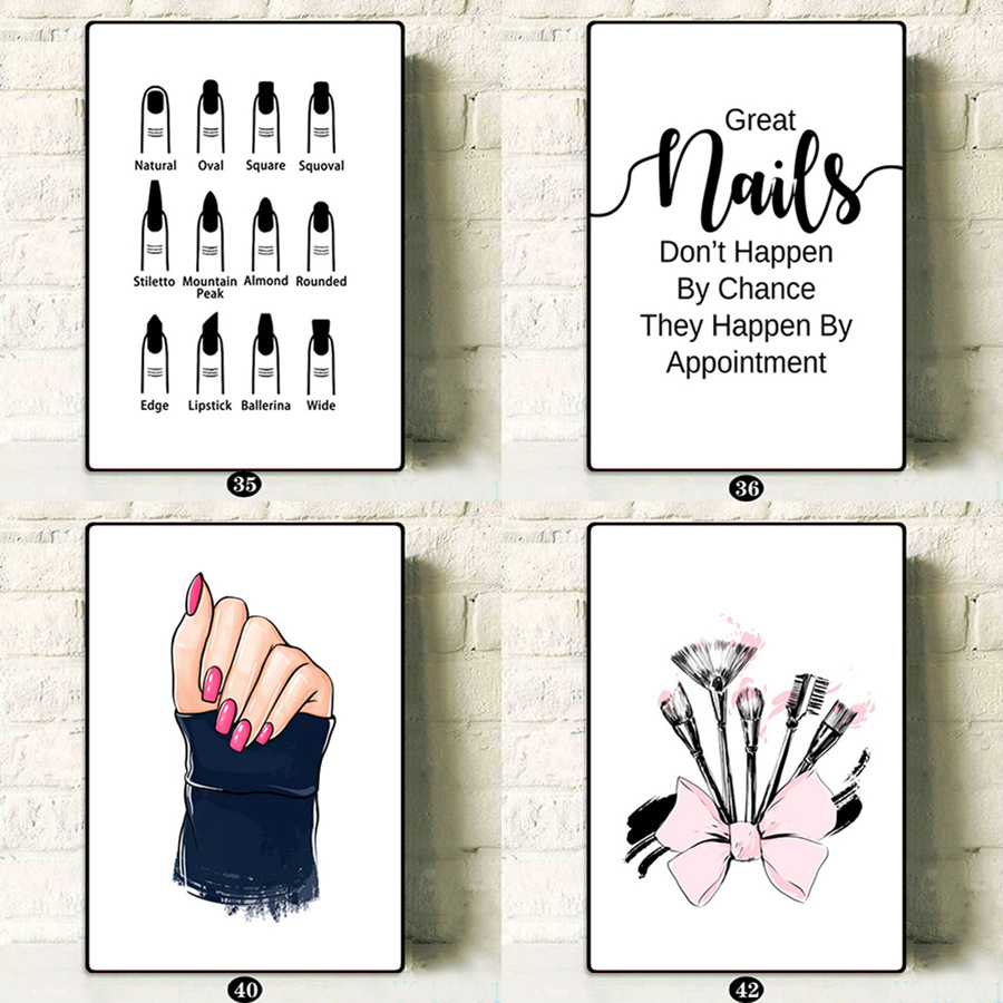 rnt-836 (50*70cm)nail and eyelash salon decorative mural