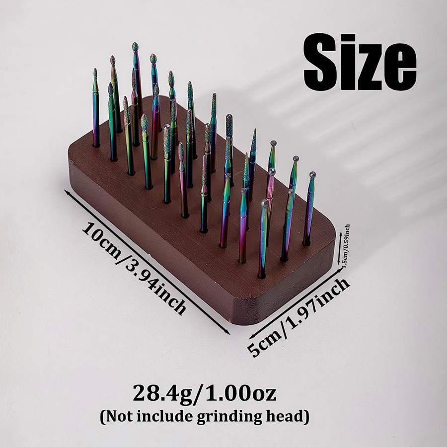 rnt-844 くるみ木磨きヘッド収納ケース30穴