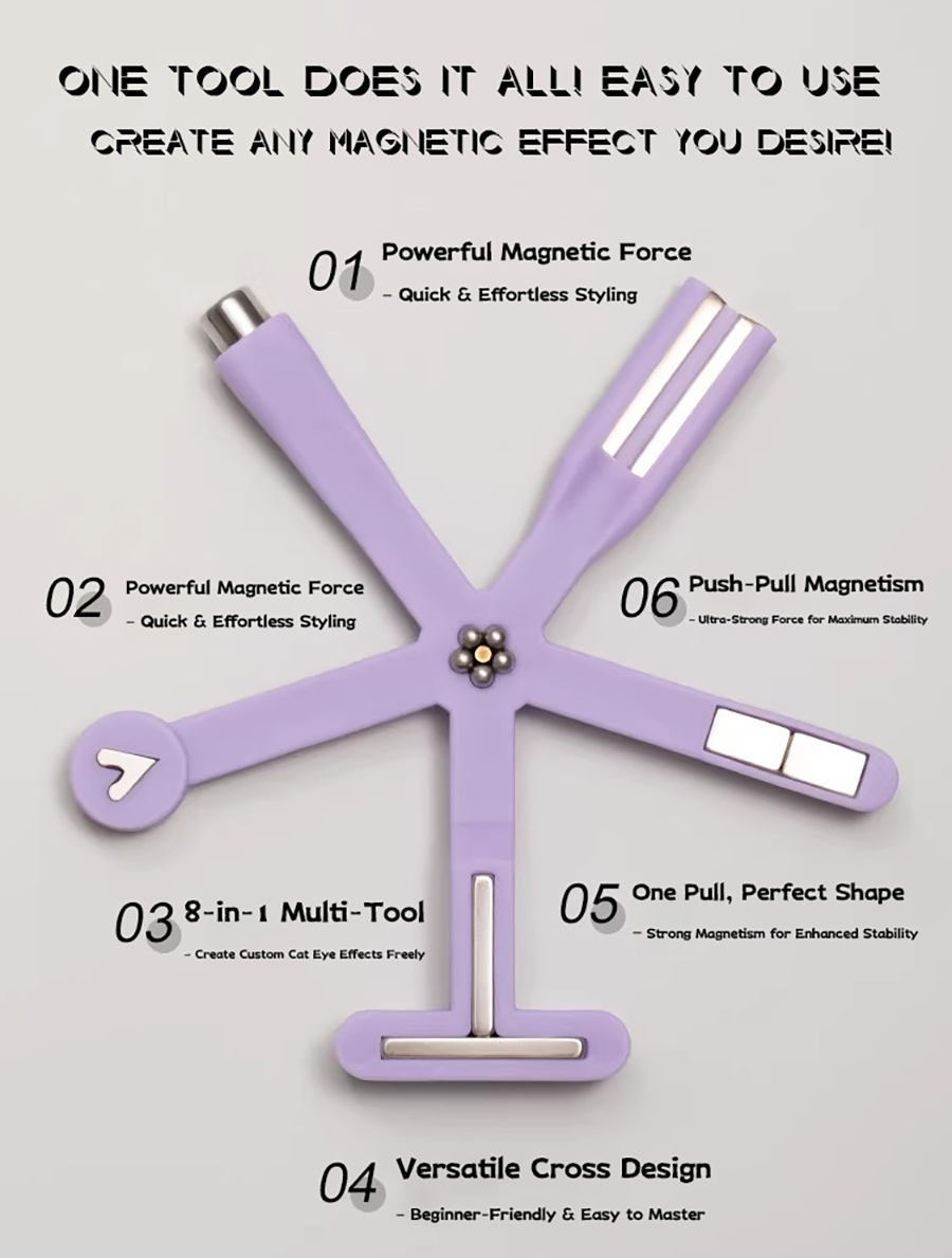 rnt-845 8-in-1 starfish cat eye magnet for nails