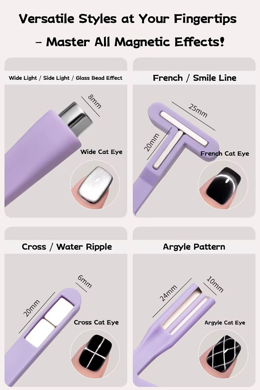 rnt-845 8-in-1 starfish cat eye magnet for nails