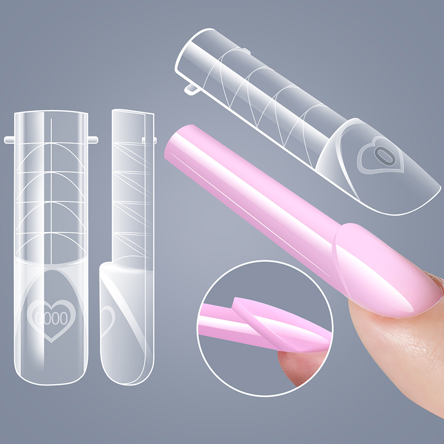 rntip-206 french nail molds for nail salons 150 pieces boxed with measurement markings