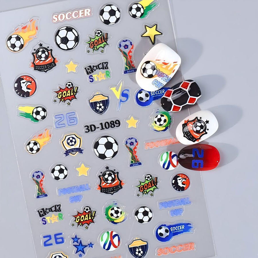 3d-1084-1089 usa, canada, mexico world cup nail stickers