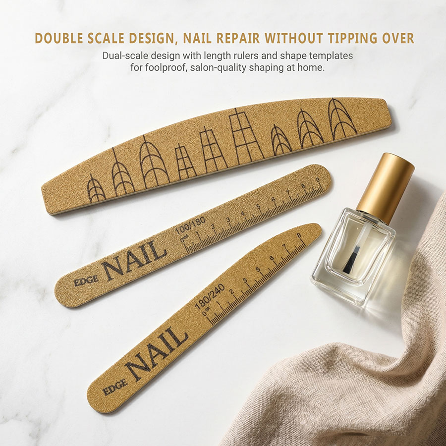 rnf-52 scaled washable wear-resistant nail file(half moon shape)