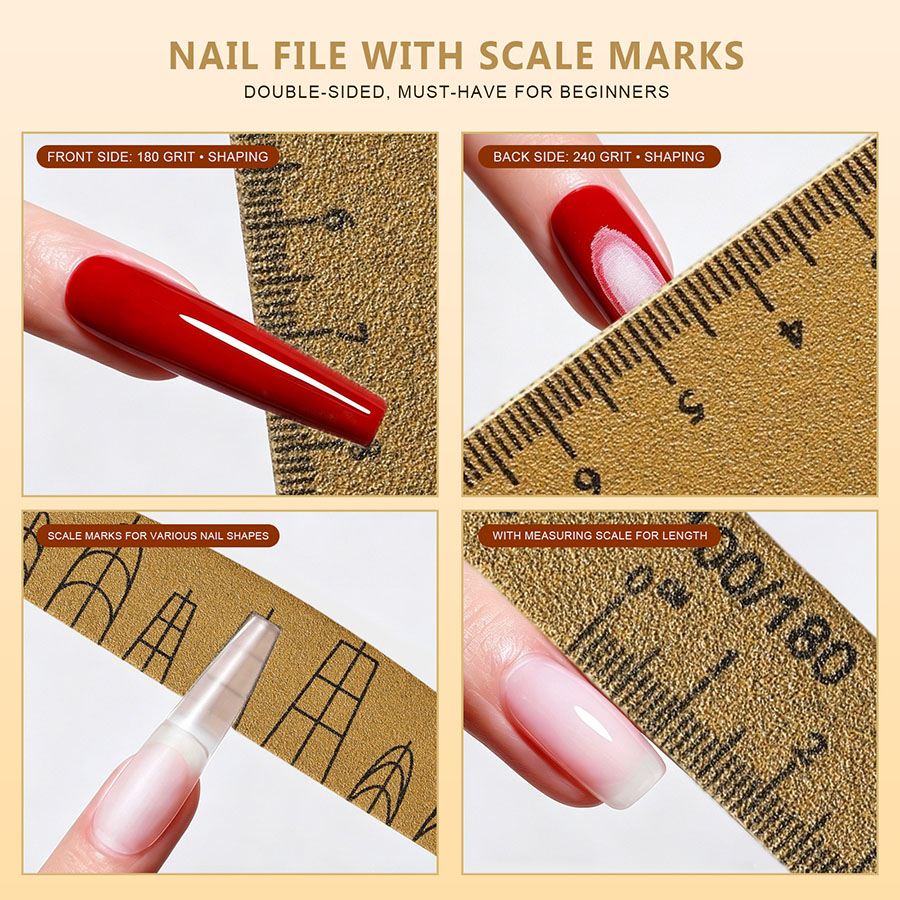 rnf-53 washable wear-resistant nail file with scale (straight & knife shaper)