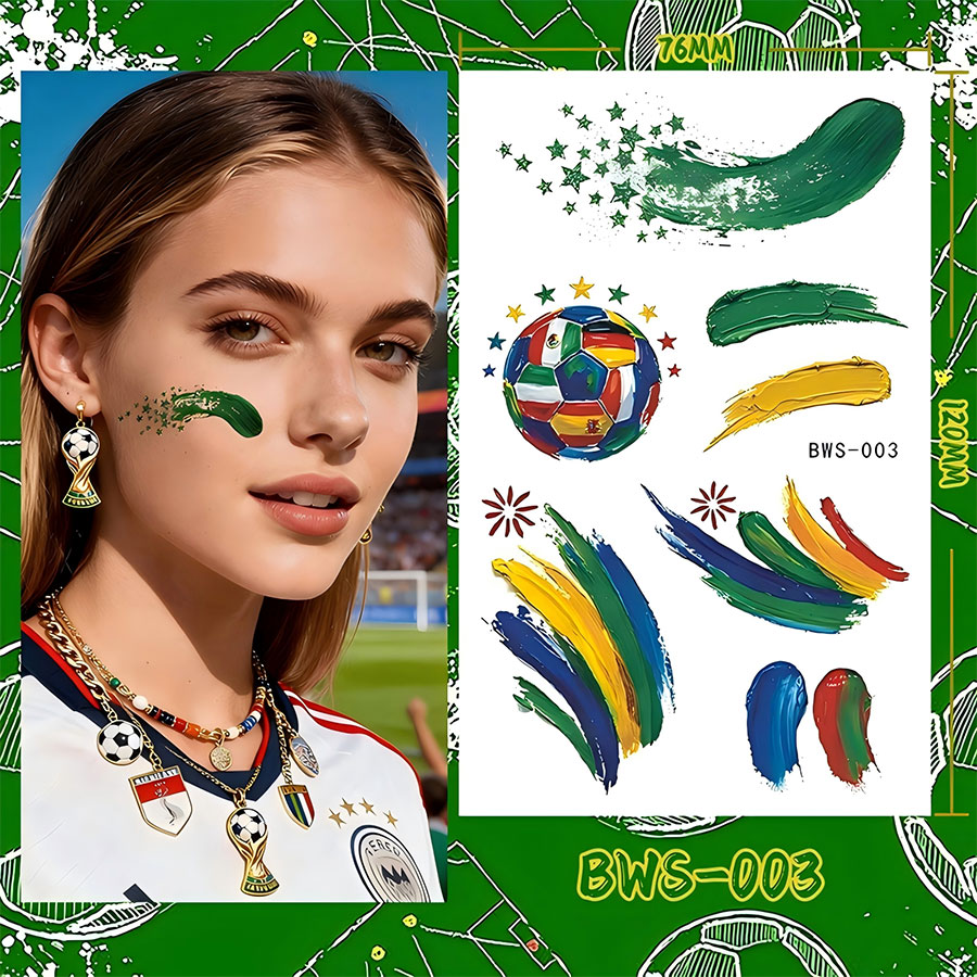 bws001-016 2026 us & canada waterproof ink water transfer printing glossy laminated slogan tattoo