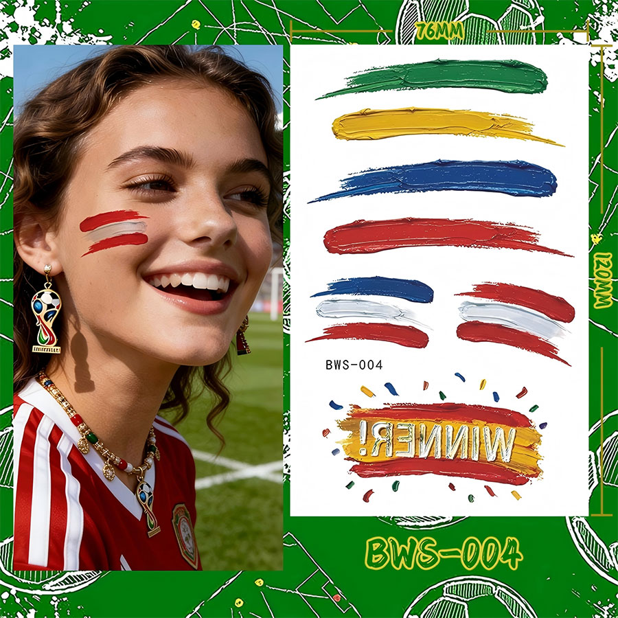 bws001-016 2026 us & canada waterproof ink water transfer printing glossy laminated slogan tattoo