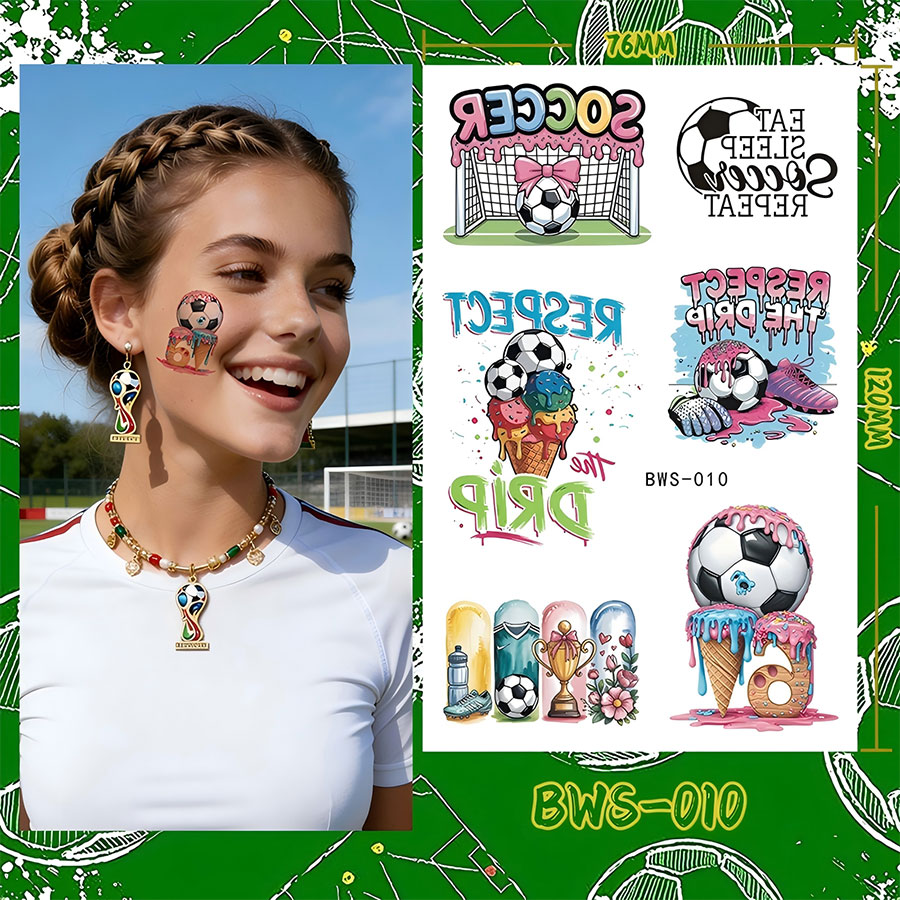 bws001-016 2026 us & canada waterproof ink water transfer printing glossy laminated slogan tattoo