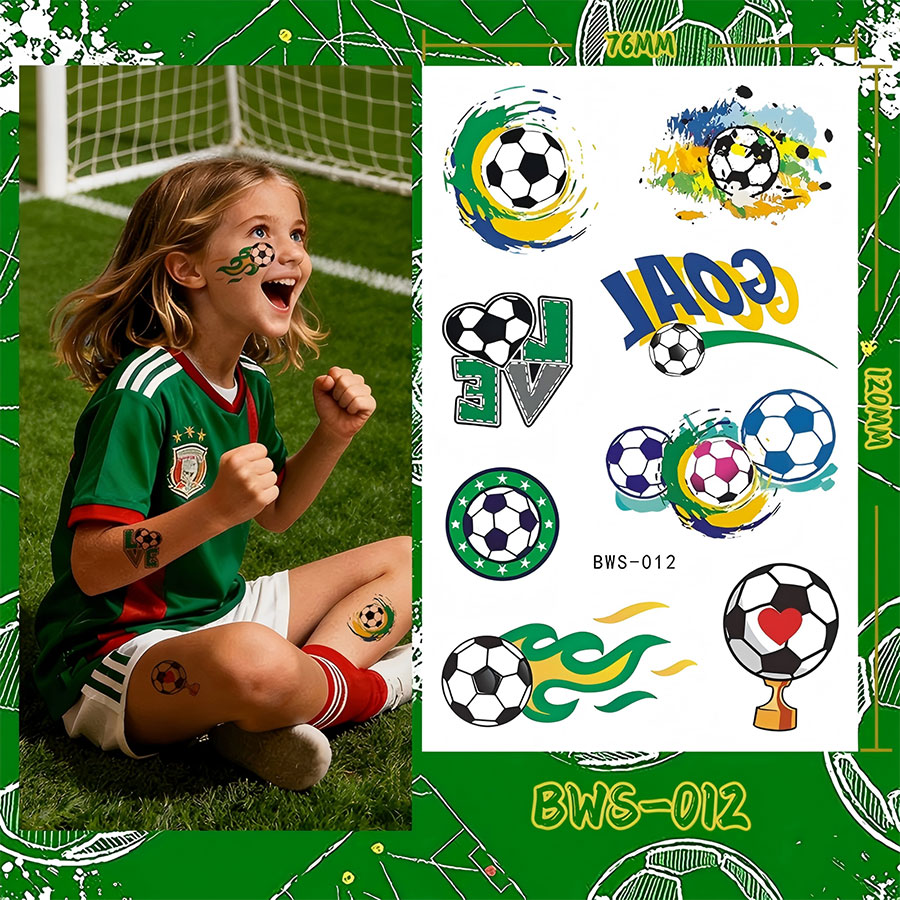 bws001-016 2026 us & canada waterproof ink water transfer printing glossy laminated slogan tattoo