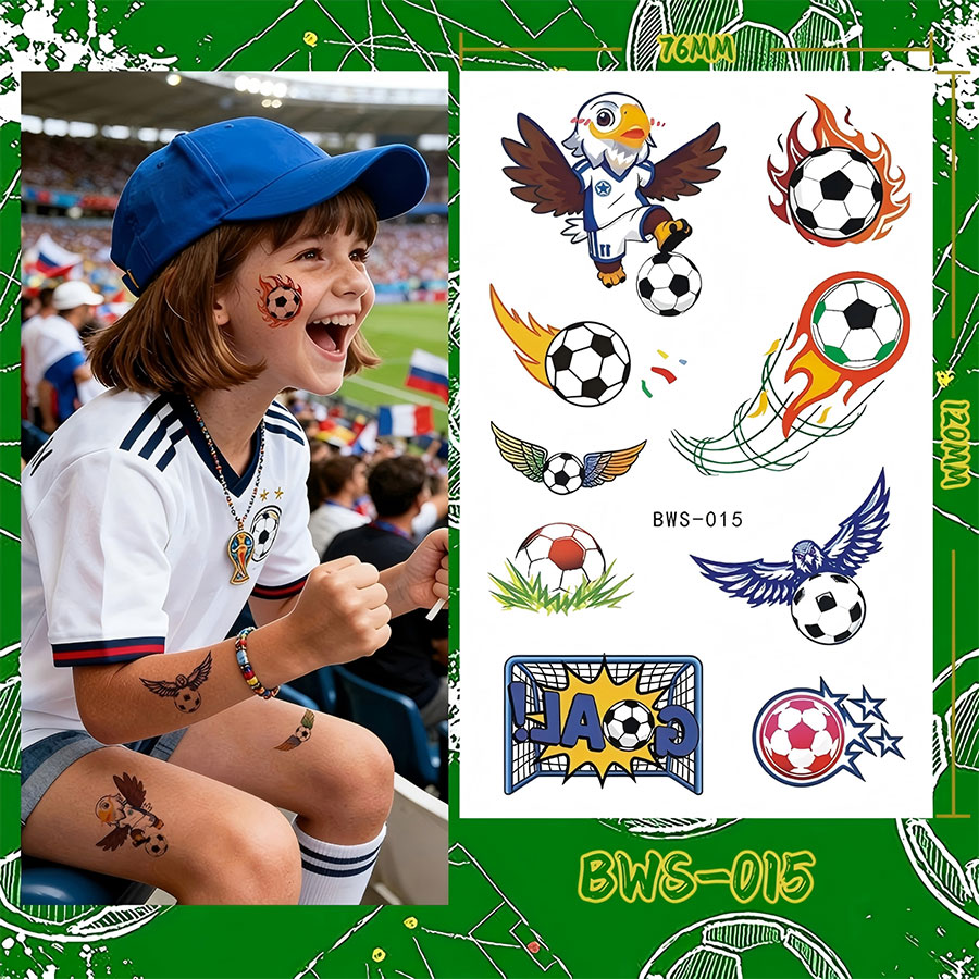bws001-016 2026 us & canada waterproof ink water transfer printing glossy laminated slogan tattoo