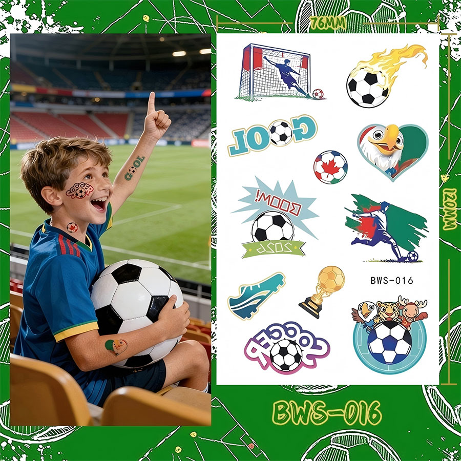 bws001-016 2026 us & canada waterproof ink water transfer printing glossy laminated slogan tattoo