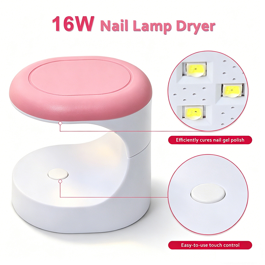 rnledh-4 mini mushroom portable nail uv led lamp