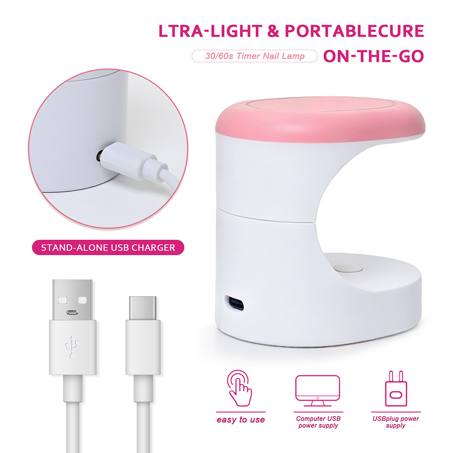 rnledh-4 mini mushroom portable nail uv led lamp