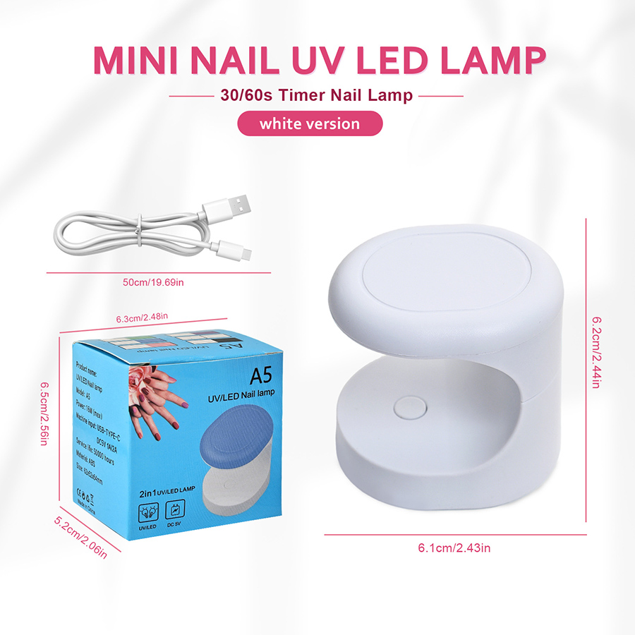 rnledh-4 mini mushroom portable nail uv led lamp
