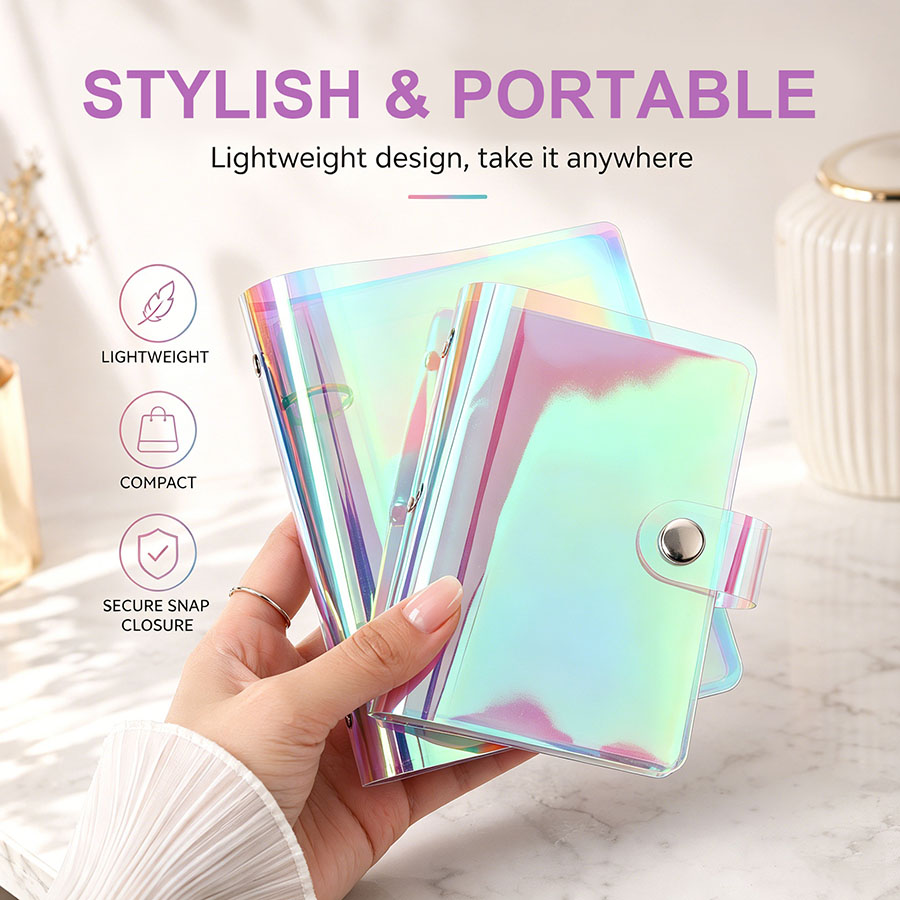 rnt-851 nail stamping plate storage book, laser holographic soft case (mini size)