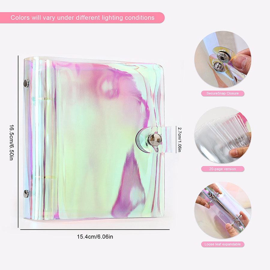 rnt-852 large holographic soft nail stamping plate storage book