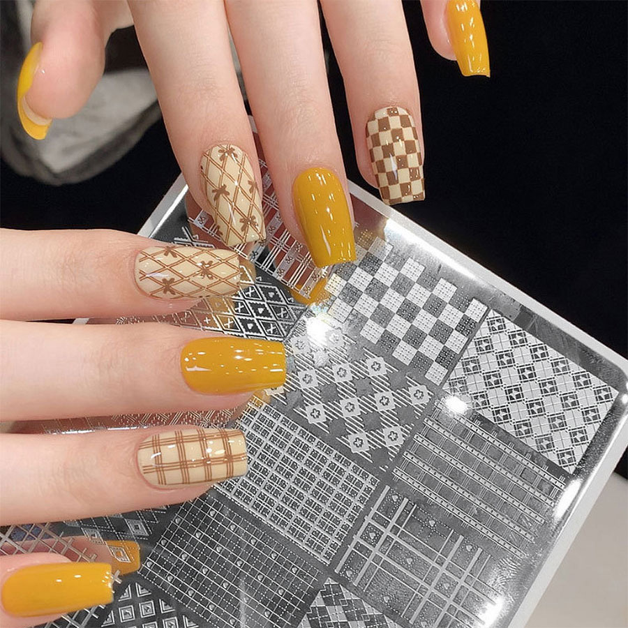 rnme-66 new mixed nail stamping plate (with backing plate)