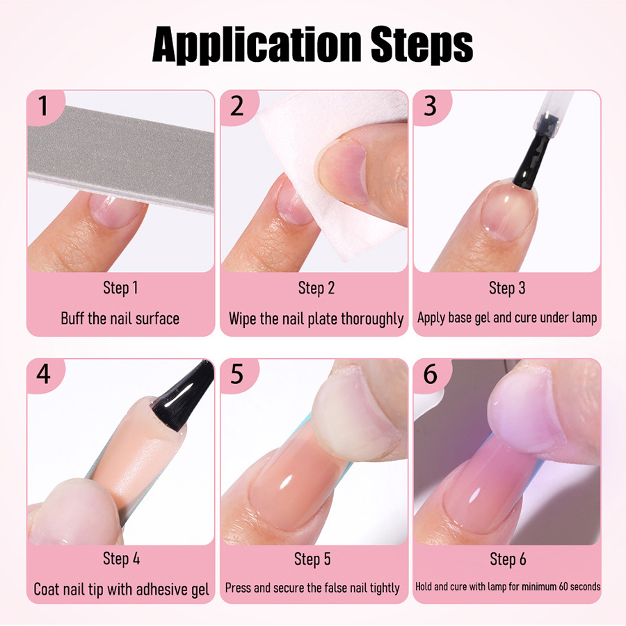 rntip-208 five-color french press-on nails