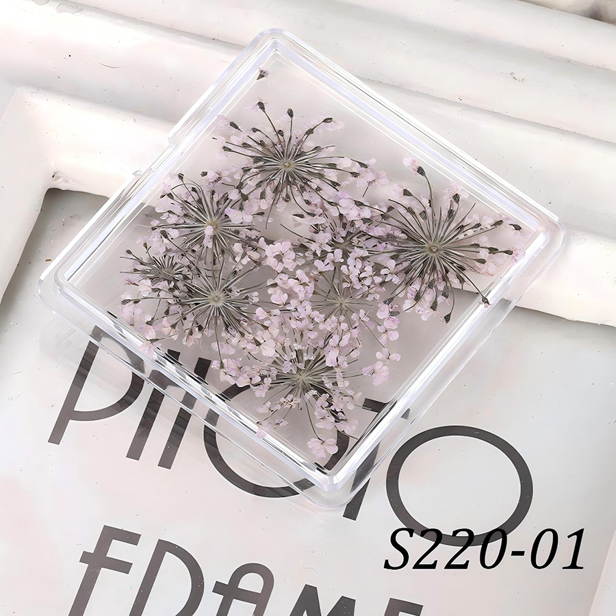 rndf-33 japanese style natural lace dried flower nail decorations
