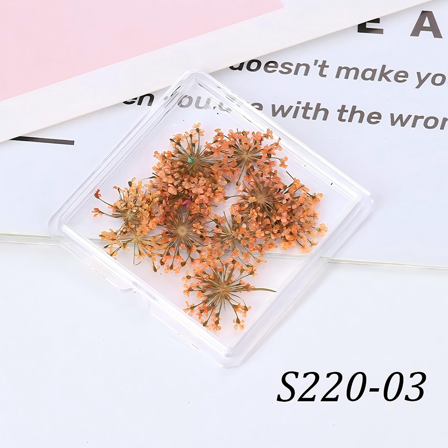 rndf-33 japanese style natural lace dried flower nail decorations