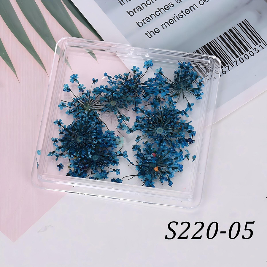 rndf-33 japanese style natural lace dried flower nail decorations
