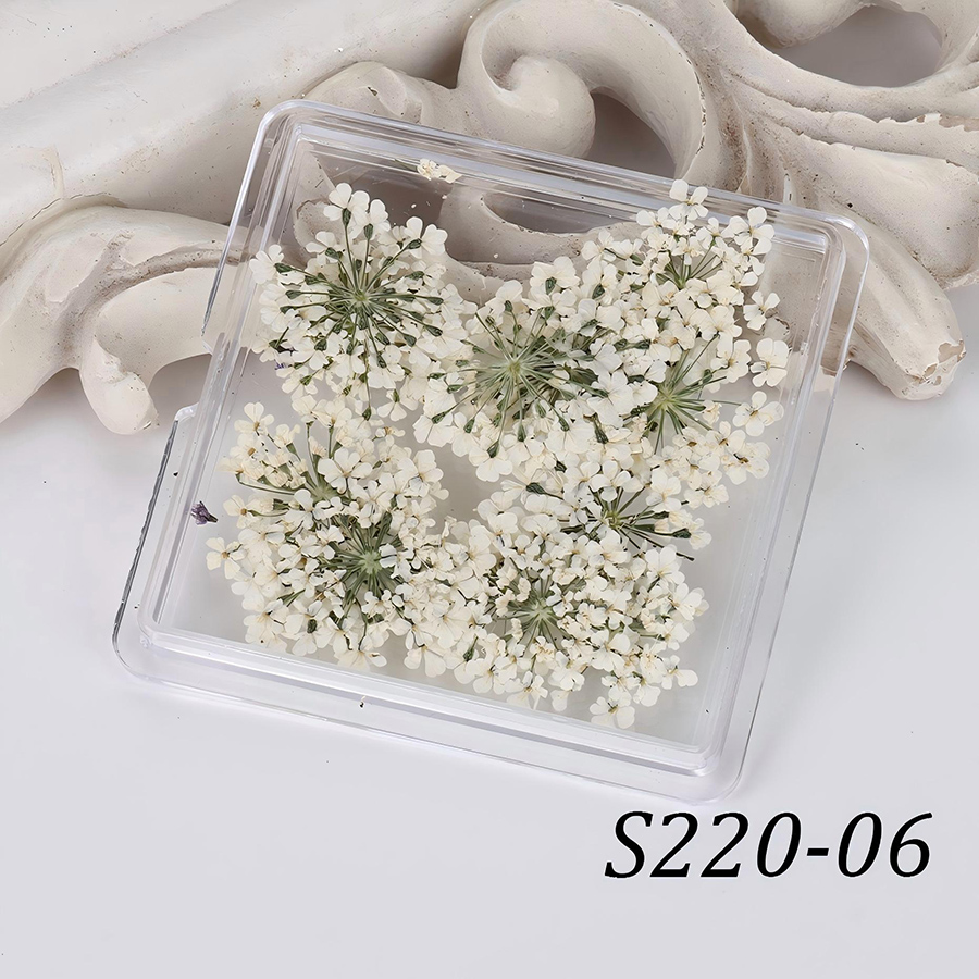rndf-33 japanese style natural lace dried flower nail decorations