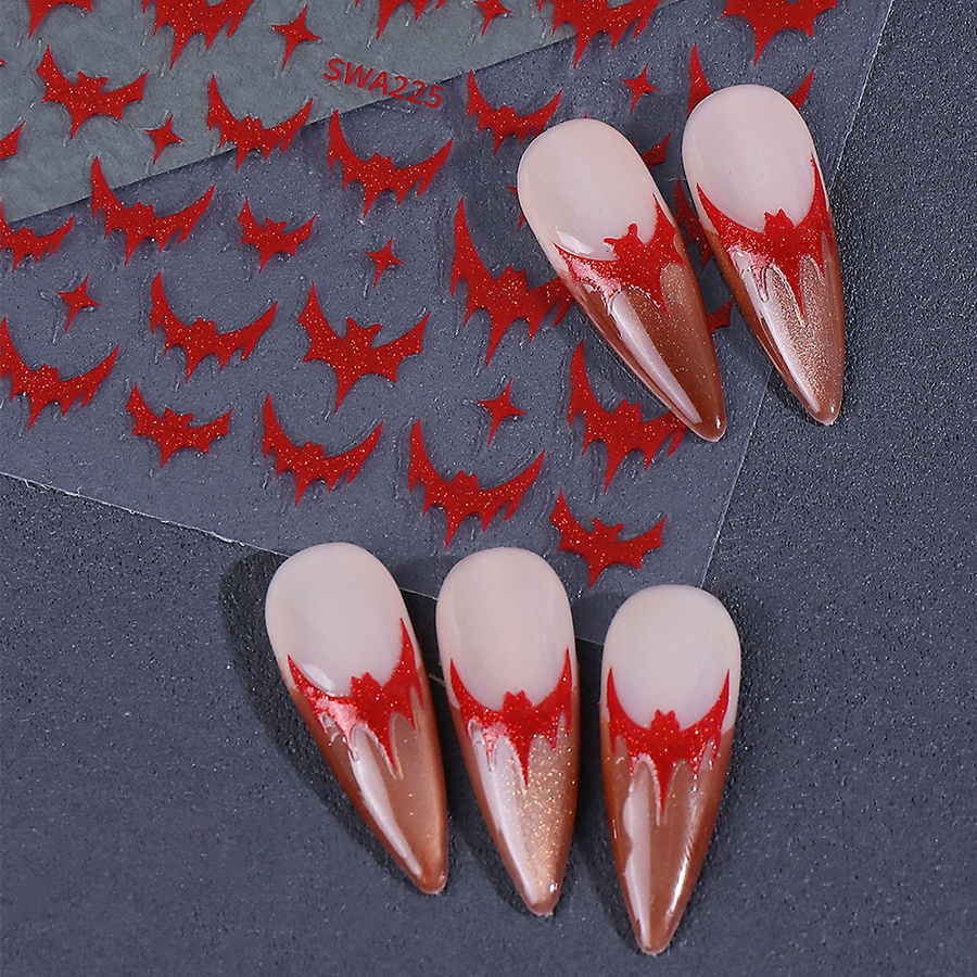 sw-a225-228 halloween dark gothic nail stickers