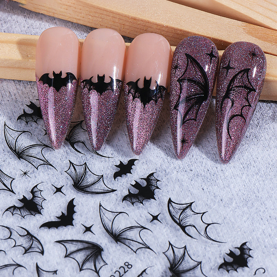 sw-a225-228 halloween dark gothic nail stickers
