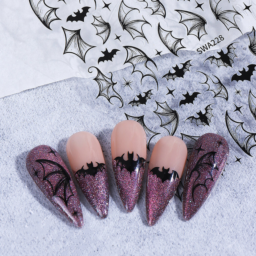 sw-a225-228 halloween dark gothic nail stickers
