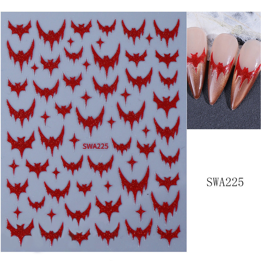 sw-a225-228 halloween dark gothic nail stickers