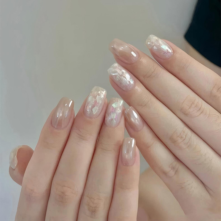d306 12-grid iridescent ultra-thin shell nail art decorations