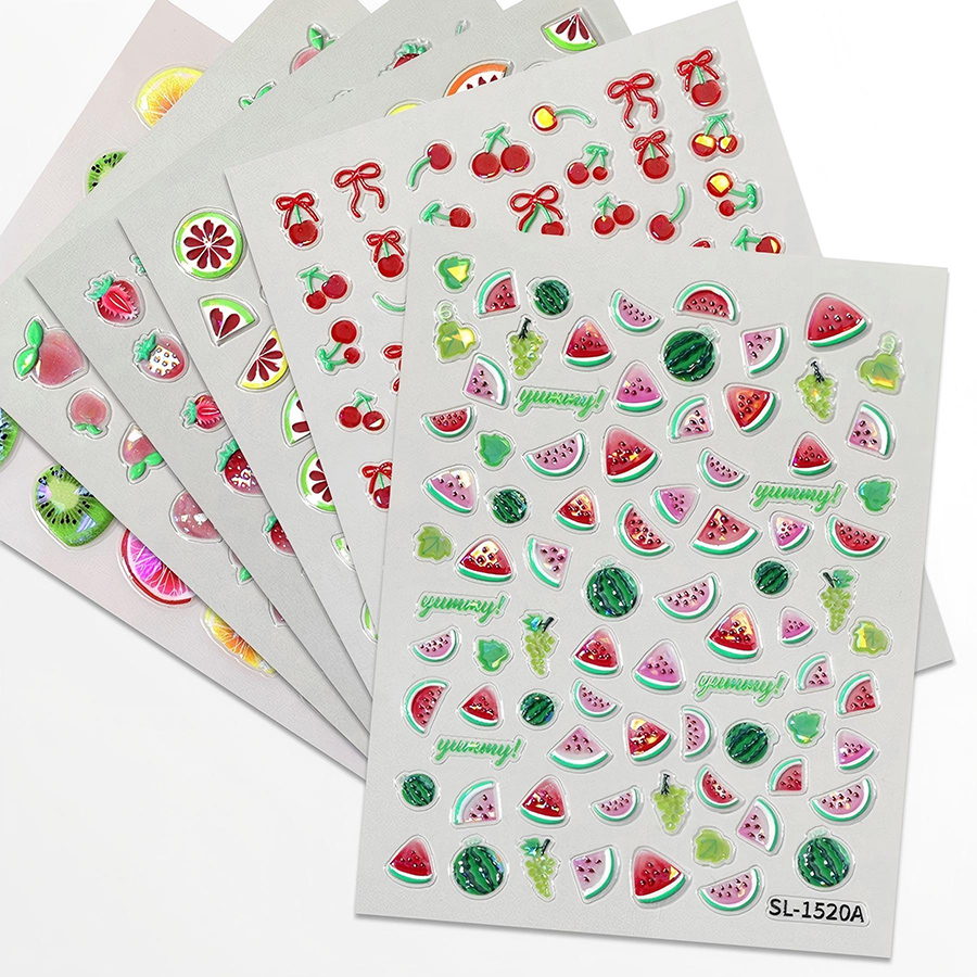 sl-15xx summer fresh fruit nail stickers