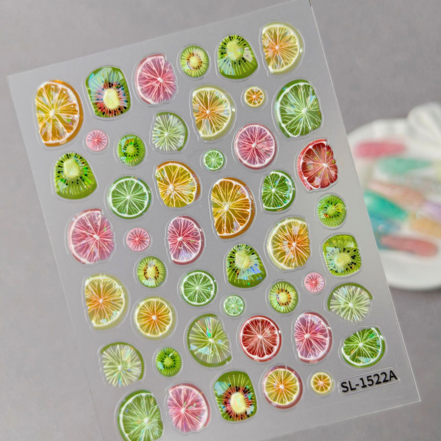 sl-15xx summer fresh fruit nail stickers