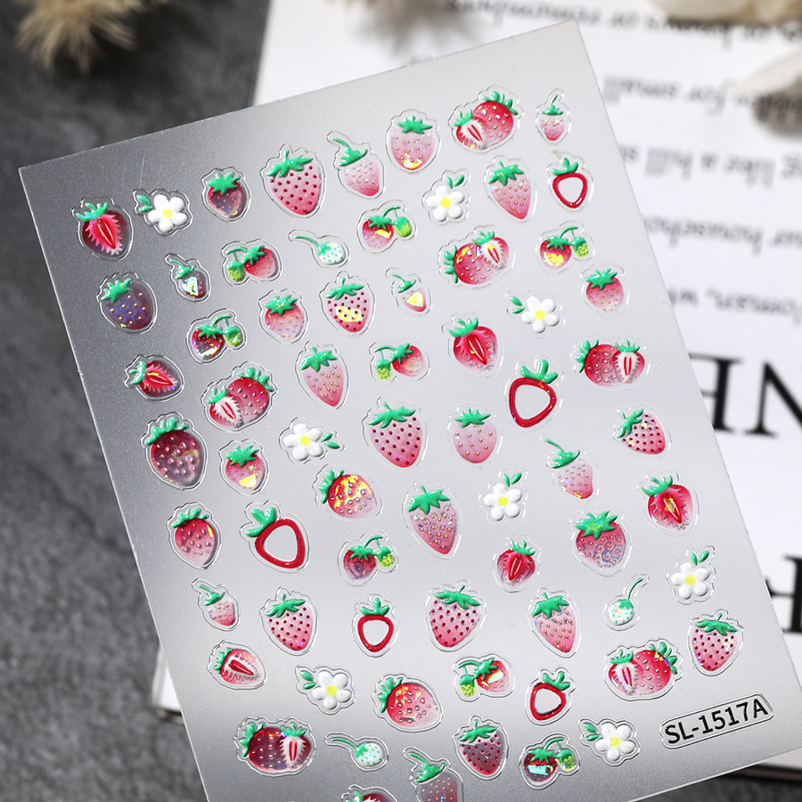 sl-15xx summer fresh fruit nail stickers