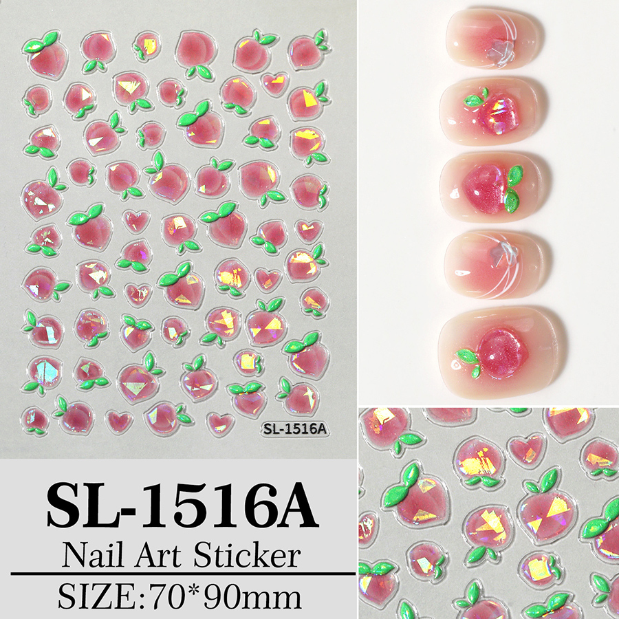 sl-15xx summer fresh fruit nail stickers