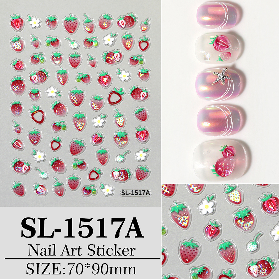 sl-15xx summer fresh fruit nail stickers