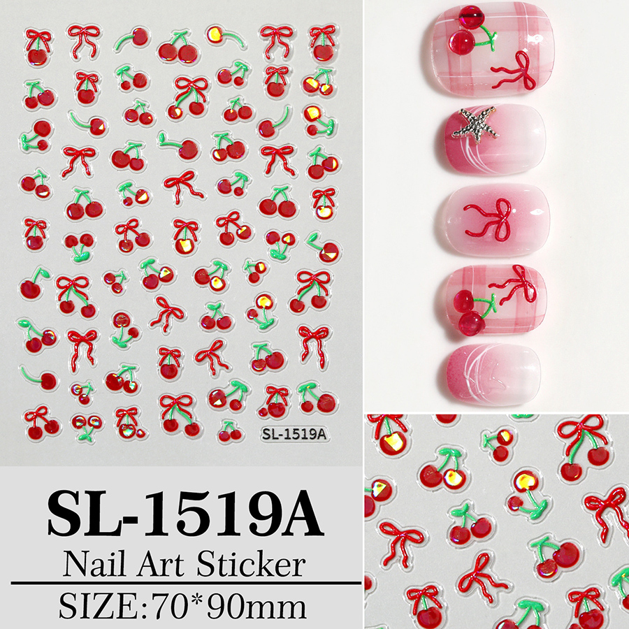 sl-15xx summer fresh fruit nail stickers