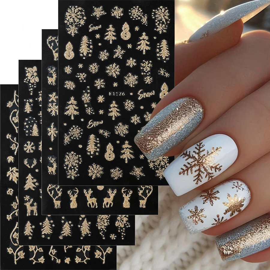f1176-1183 3d christmas nail stickers