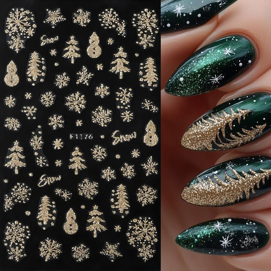 f1176-1183 3d christmas nail stickers