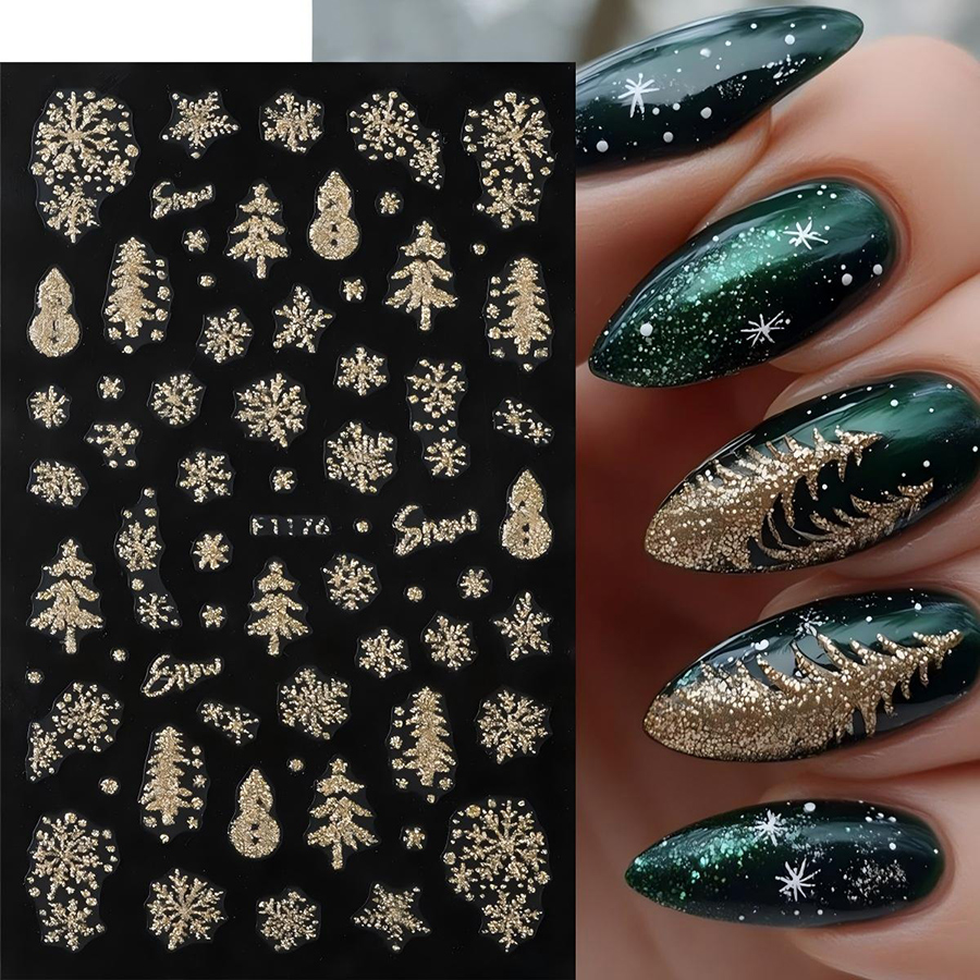f1176-1183 3d christmas nail stickers