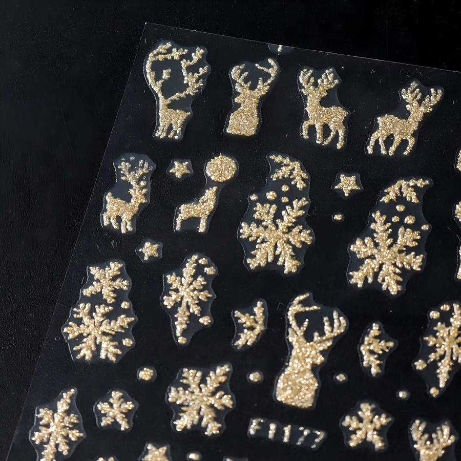 f1176-1183 3d christmas nail stickers