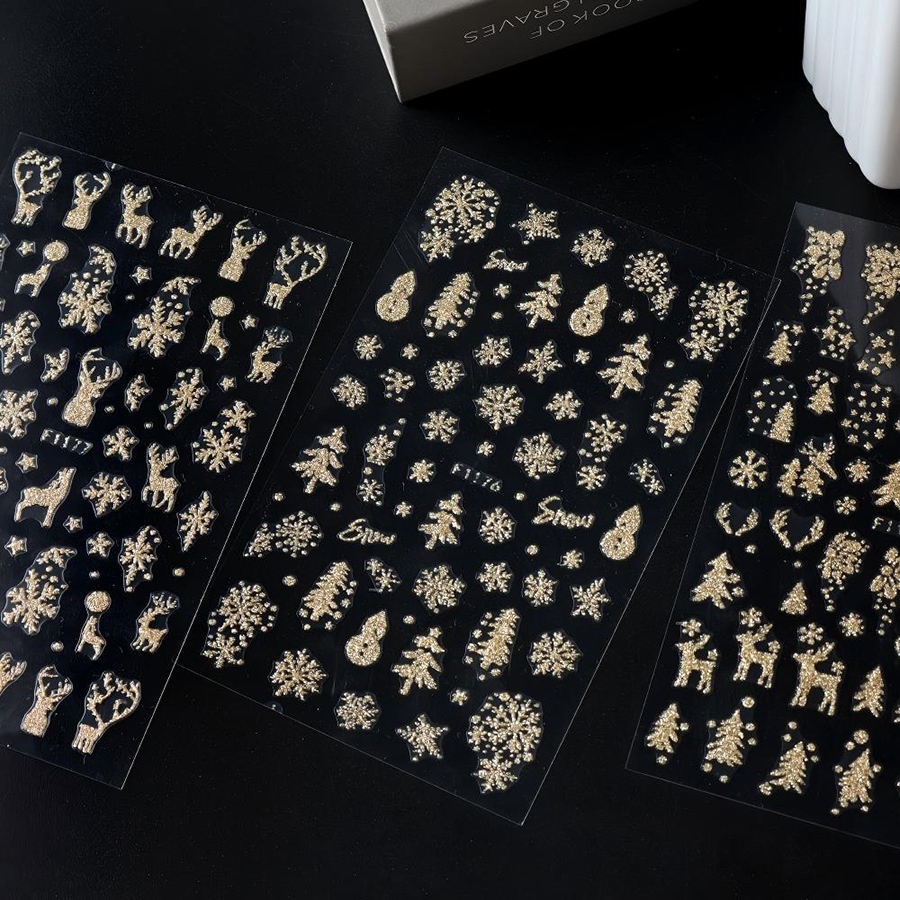 f1176-1183 3d christmas nail stickers