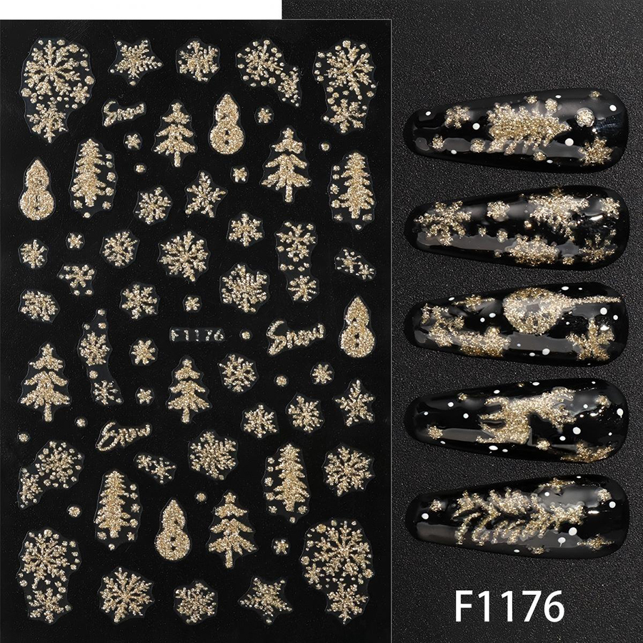 f1176-1183 3d christmas nail stickers