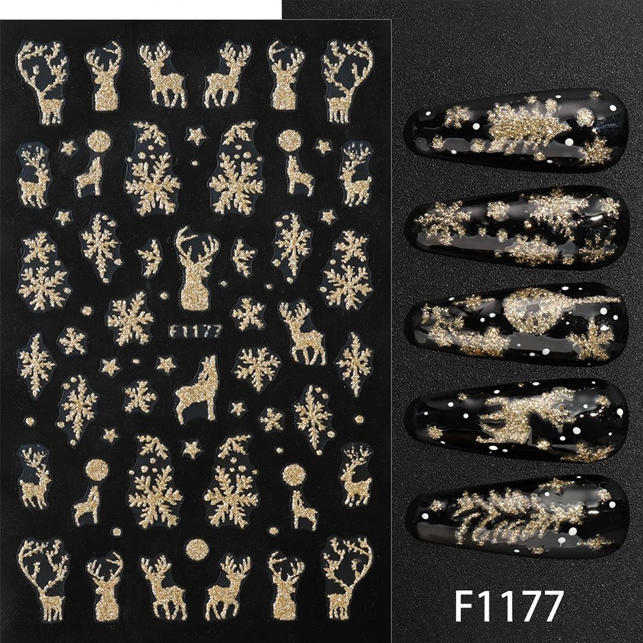 f1176-1183 3d christmas nail stickers