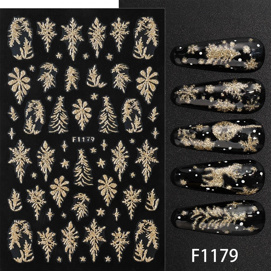 f1176-1183 3d christmas nail stickers